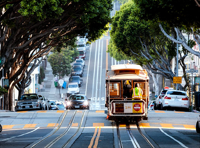 Tranvía Funicular de San Francisco : Horario : Mapa : Paradas : Tarifas