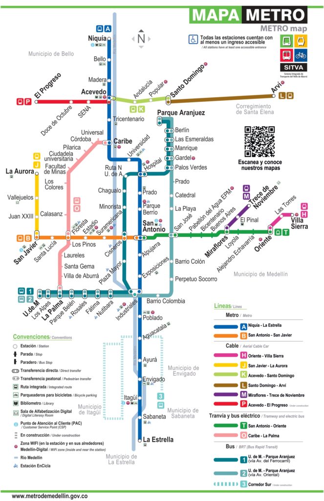 Mapa del Tranvía de Medellín