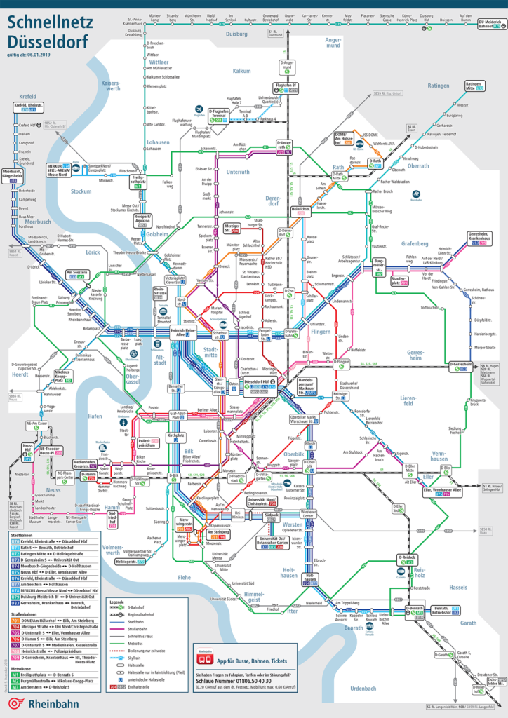 Mapa del Tranvía de Düsseldorf